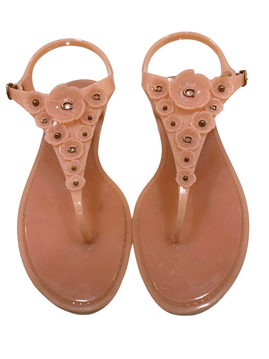 Coach jelly sandals- Pink