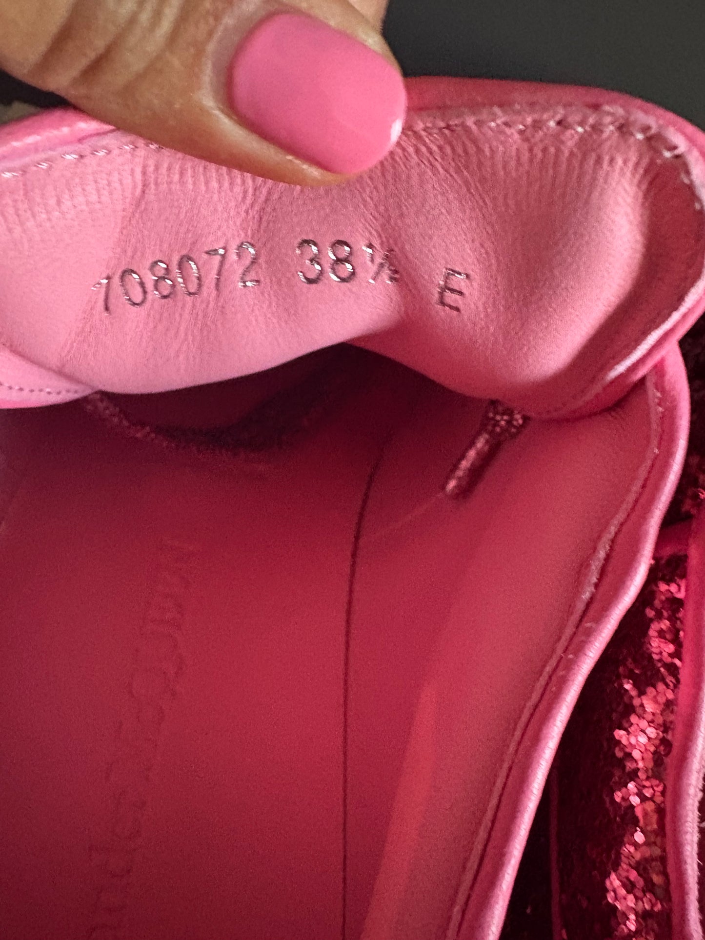 Alexander McQueen Pink Glitter Sneakers