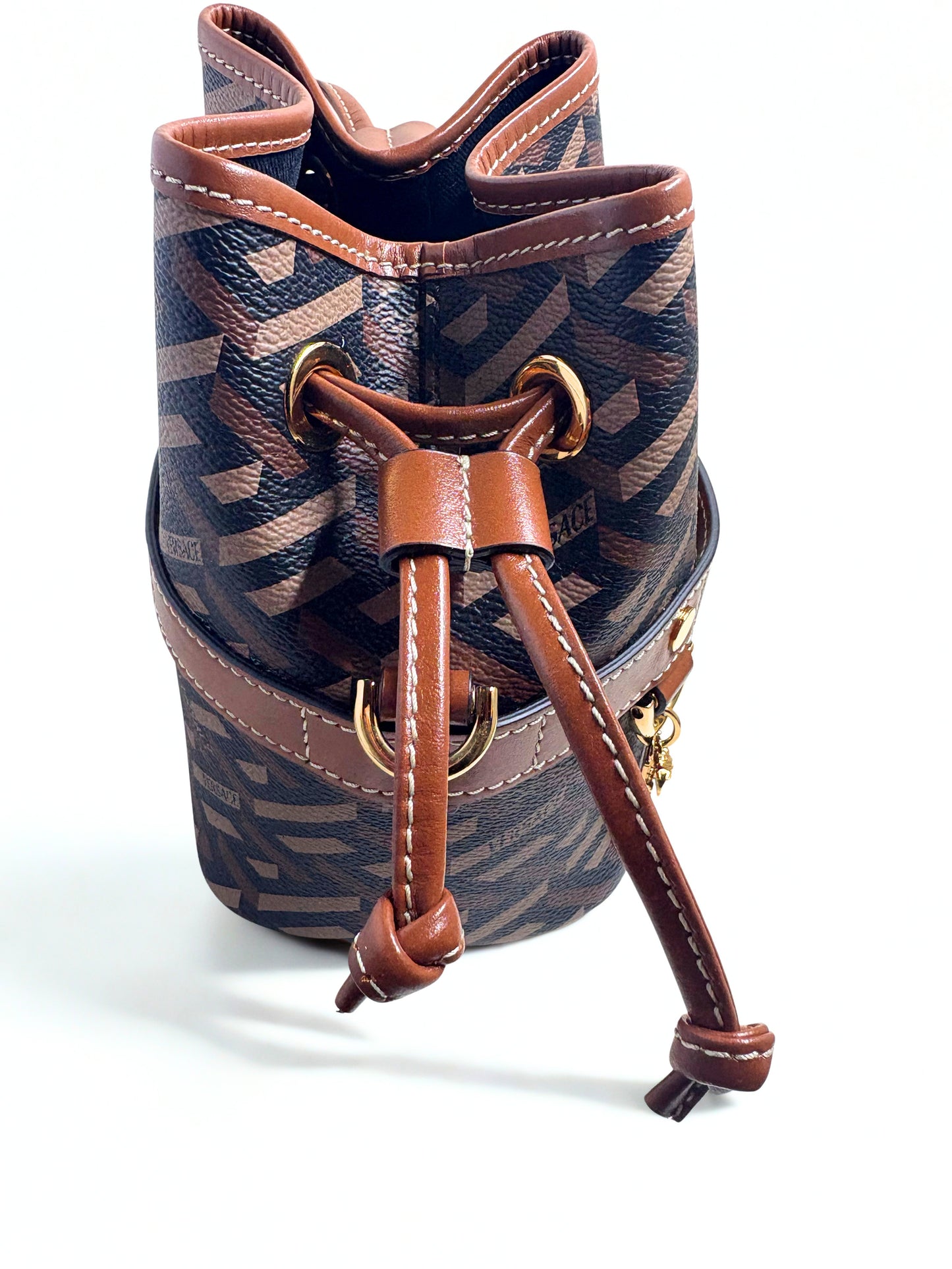 Versace La Greca Mini Bucket Bag