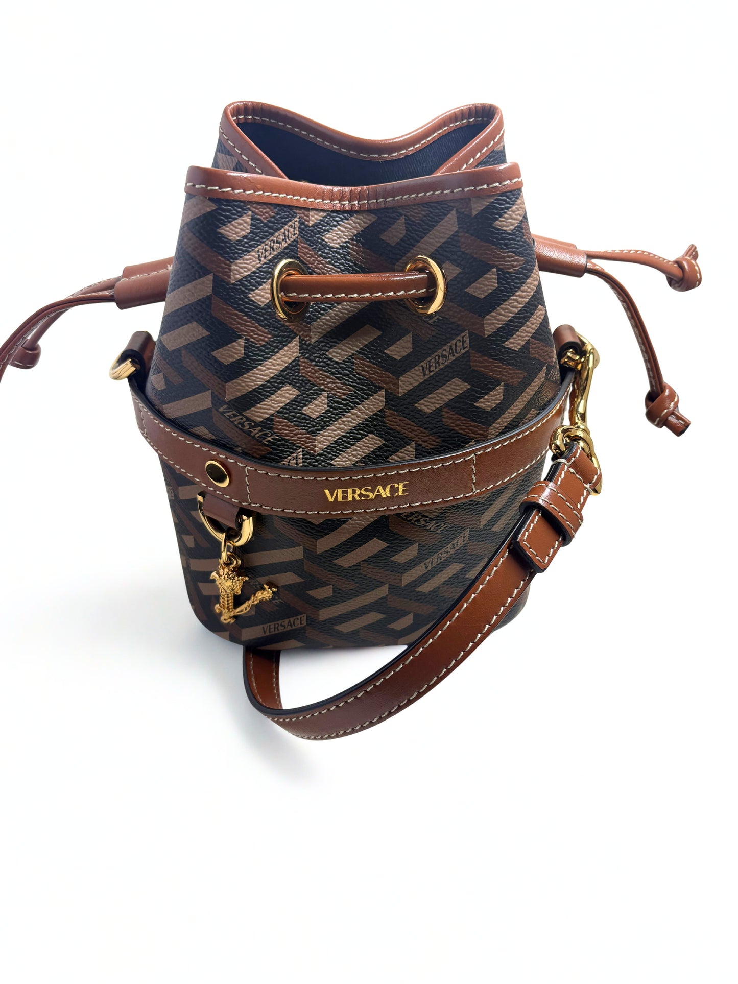 Versace La Greca Mini Bucket Bag