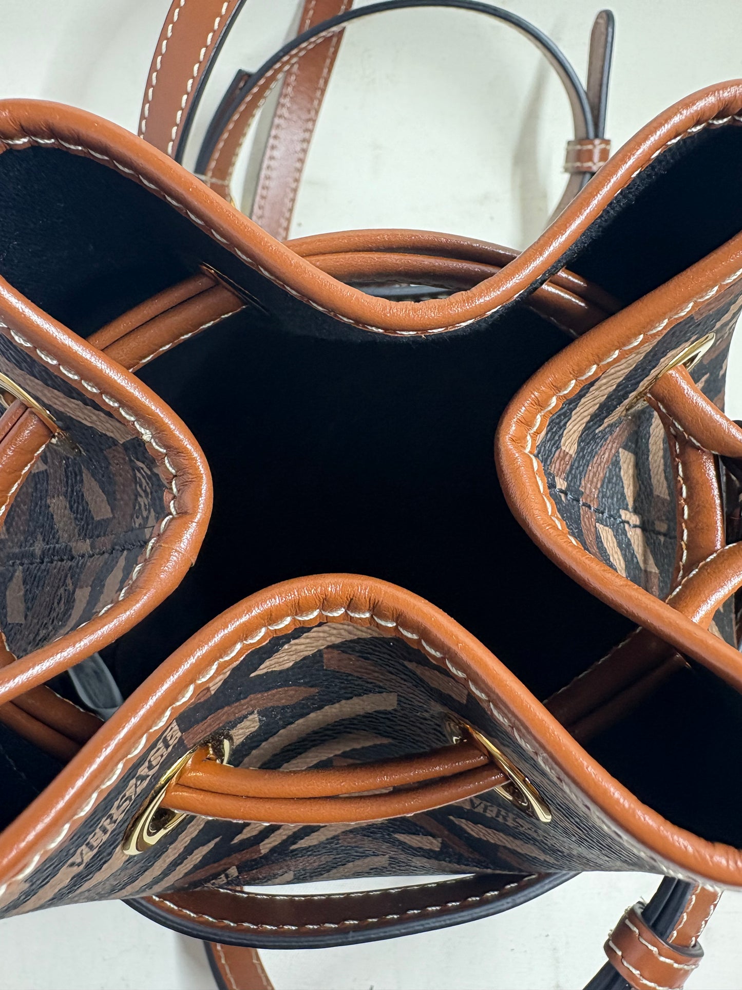 Versace La Greca Mini Bucket Bag