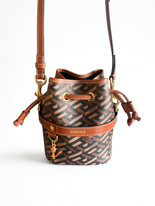 Versace La Greca Mini Bucket Bag