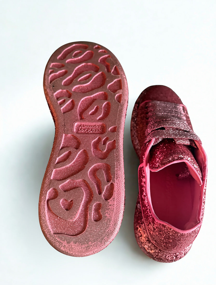 Alexander McQueen Pink Glitter Sneakers