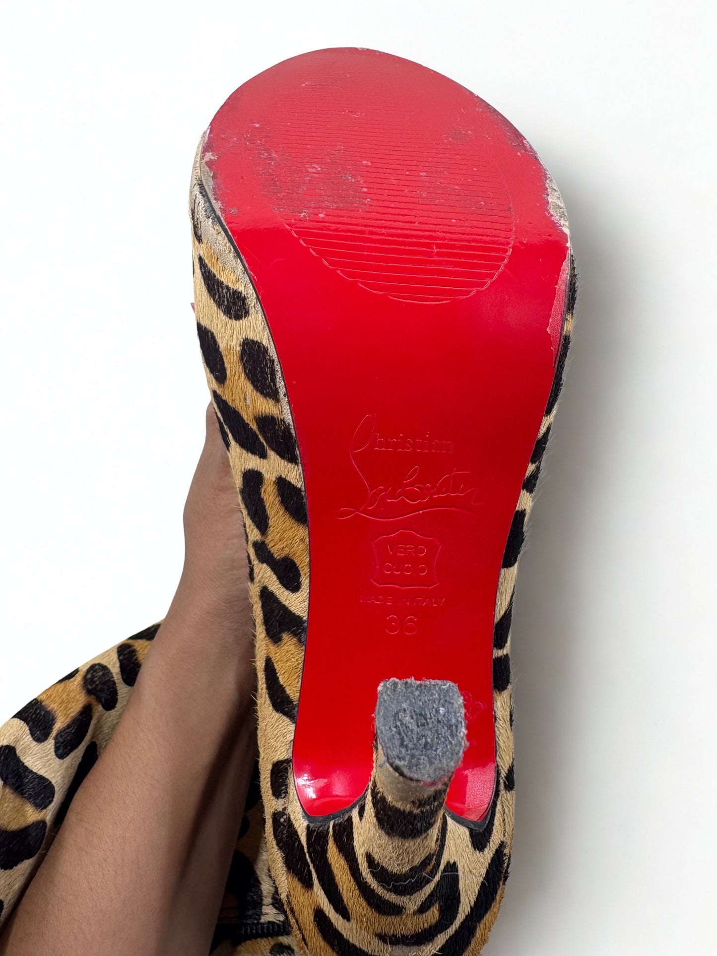 Christian Louboutin Cheetah Print Boots
